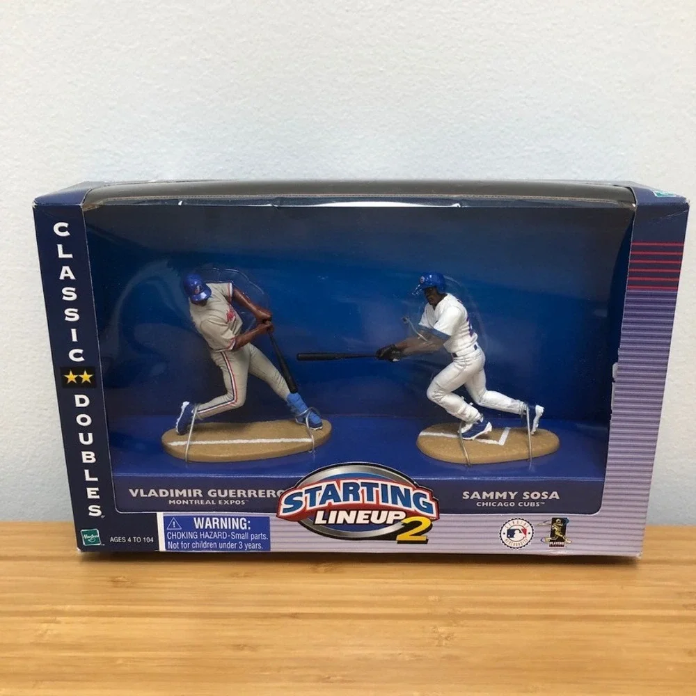 Hasbro Starting Lineup 2‎ MLB Guerrero Sosa Classic Doubles Figures 2000 Blue
